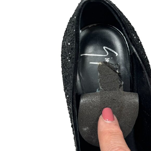 Giuseppe Zanotti Black Silver Glitter Stiletto Pumps 39.5 Heels - Picture 6 of 12